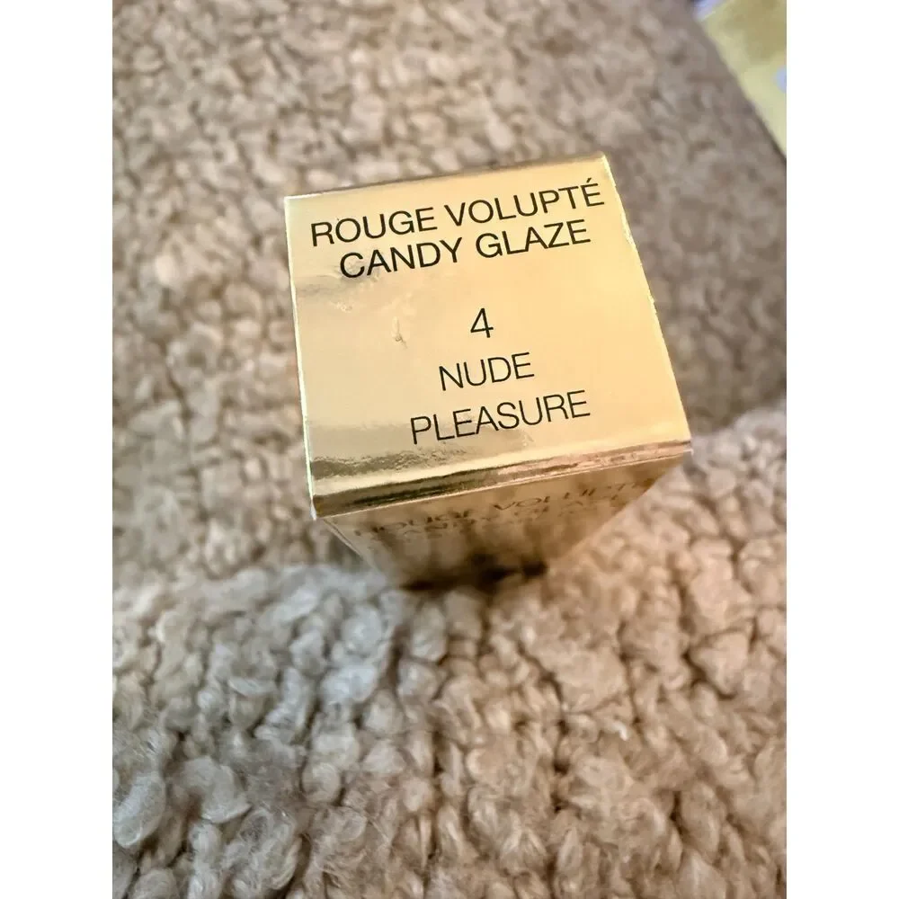 NEW Yves Saint Laurent Rouge Volupte Candy Glaze Double Care Balm Nude Pleasure